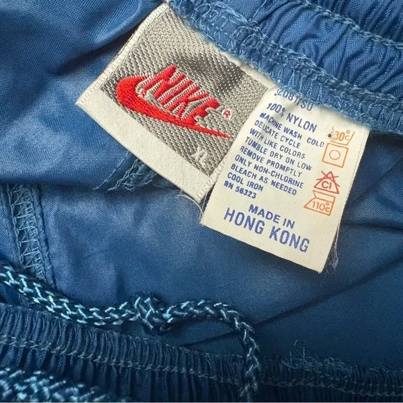 Men’s NIKE Vintage windbreaker pants with drawstring Size XL nylon - Picture 5 of 13